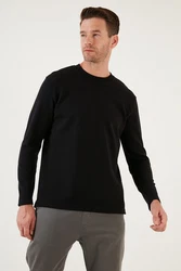 Buratti Sweatshirt Regular Fit Schwarz/Braun