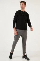 Buratti Sweatshirt Regular Fit Schwarz/Braun