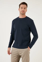 Buratti Sweatshirt Regular Fit Dunkelblau/Blau