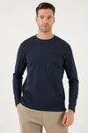Buratti Sweatshirt Regular Fit Dunkelblau/Blau