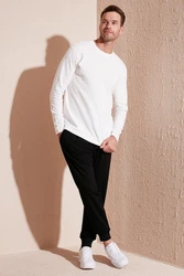 Buratti Sweatshirt Regular Fit Weiß/Creme