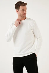Buratti Sweatshirt Regular Fit Weiß/Creme