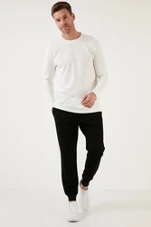 Buratti Sweatshirt Regular Fit Weiß/Creme
