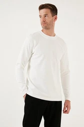 Buratti Sweatshirt Regular Fit Weiß/Creme