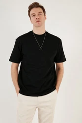 Buratti T-Shirt Regular Fit Schwarz/Rot/Beige