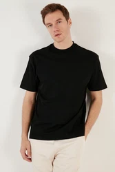 Buratti T-Shirt Regular Fit Schwarz/Rot/Beige