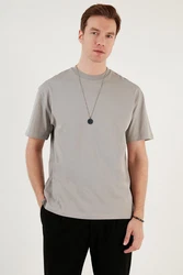 Buratti T-Shirt Regular Fit Grau/Hellgrau/Khaki