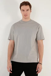 Buratti T-Shirt Regular Fit Grau/Hellgrau/Khaki
