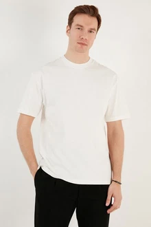 Buratti T-Shirt Regular Fit Weiß/Creme