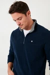 Buratti Fleecepullover Slim Fit Blau/Hellblau/Dunkelblau Buratti Fleecepullover Slim Fit Blau/Hellblau/Dunkelblau