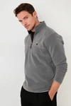 Buratti Fleecepullover Slim Fit Hellgrau/Grau/Dunkelgrau Buratti Fleecepullover Slim Fit Hellgrau/Grau/Dunkelgrau