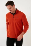Buratti Fleecepullover Slim Fit Orange
