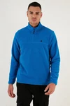 Buratti Fleecepullover Slim Fit Blau/Hellblau Buratti Fleecepullover Slim Fit Blau/Hellblau