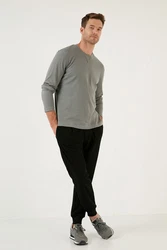 Buratti Sweatshirt Regular Fit Grau/Hellgrau/Hellgrün/Dunkelgrau