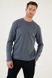 Buratti Sweatshirt Regular Fit Grau/Dunkelblau/Dunkelgrau/Hellgrau