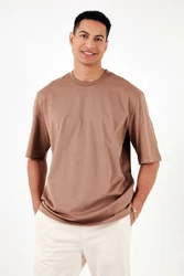 Buratti T-Shirt Loose Fit Braun/Beige