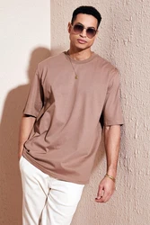 Buratti T-Shirt Loose Fit Braun/Beige