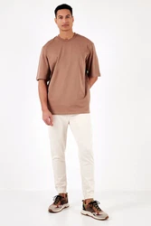 Buratti T-Shirt Loose Fit Braun/Beige