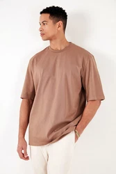 Buratti T-Shirt Loose Fit Braun/Beige