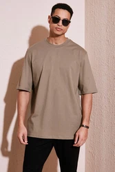 Buratti T-Shirt Loose Fit Khaki/Beige/Braun