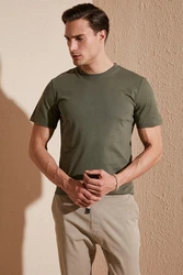 Buratti T-Shirt Regular Fit Dunkelgrün/Khaki
