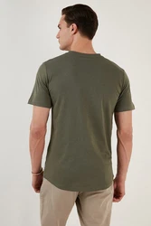 Buratti T-Shirt Regular Fit Dunkelgrün/Khaki