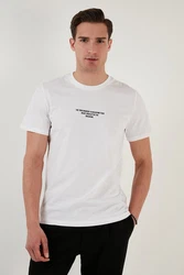 Buratti T-Shirt Regular Fit Weiß/Creme