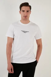 Buratti T-Shirt Regular Fit Weiß/Creme