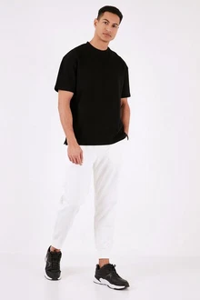 Buratti T-Shirt Regular Fit Weiß/Schwarz