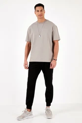 Buratti T-Shirt Regular Fit Khaki/Beige/Grau/Hellgrau/Braun