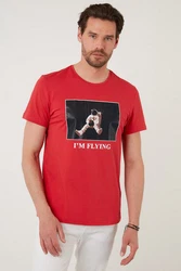 Buratti Print-Shirt Slim Fit Dunkelrot/Rot