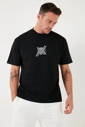 Buratti T-Shirt Regular Fit Schwarz/Weiß/Rot/Orange
