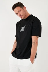 Buratti T-Shirt Regular Fit Schwarz/Weiß/Rot/Orange