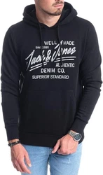 Jack & Jones Kapuzensweatshirt Logodruck Dunkelblau/Schwarz