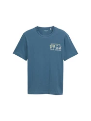 TOM TAILOR T-Shirt mit Print Blau/Türkis/Hellblau