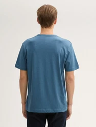 TOM TAILOR T-Shirt mit Print Blau/Türkis/Hellblau