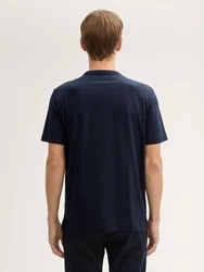 TOM TAILOR T-Shirt mit Print Dunkelblau/Blau