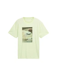 TOM TAILOR T-Shirt mit Foto-Print Hellgrün/Grün
