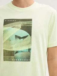 TOM TAILOR T-Shirt mit Foto-Print Hellgrün/Grün