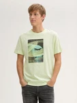 TOM TAILOR T-Shirt mit Foto-Print Hellgrün/Grün