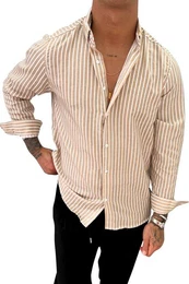 Streifenhemd Herrenhemd Slim Fit