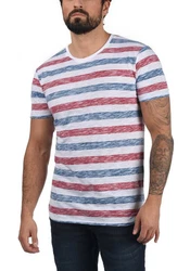 !Solid Rundhalsshirt SDTet Kurzarmshirt Rot/Mischfarben/Lila