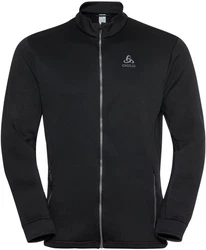 Odlo Longsleeve Midlayer Full Zip Berra Schwarz/Dunkelgrau