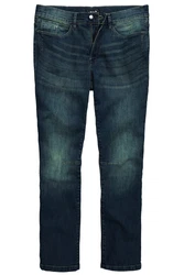 Men Plus 5-Pocket-Jeans Straight Fit Blau/Dunkelblau