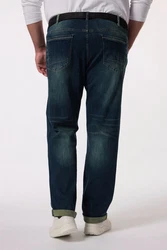 Men Plus 5-Pocket-Jeans Straight Fit Blau/Dunkelblau