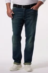Men Plus 5-Pocket-Jeans Straight Fit Blau/Dunkelblau