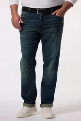 Men Plus 5-Pocket-Jeans Straight Fit Blau/Dunkelblau
