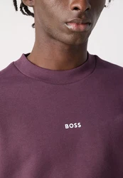 BOSS ORANGE Sweatshirt WeSmallcrew Dunkelrot/Lila/Rosa