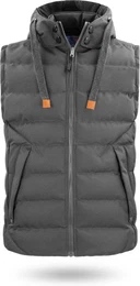 Steppweste Herren Winter-Steppweste Yuquot Wattierte Winterweste Bodywarmer Outdoor Weste mit Kapuze