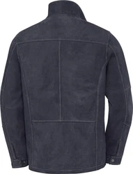 Ross & Cole Lederjacke Dunkelblau/Blau/Hellblau